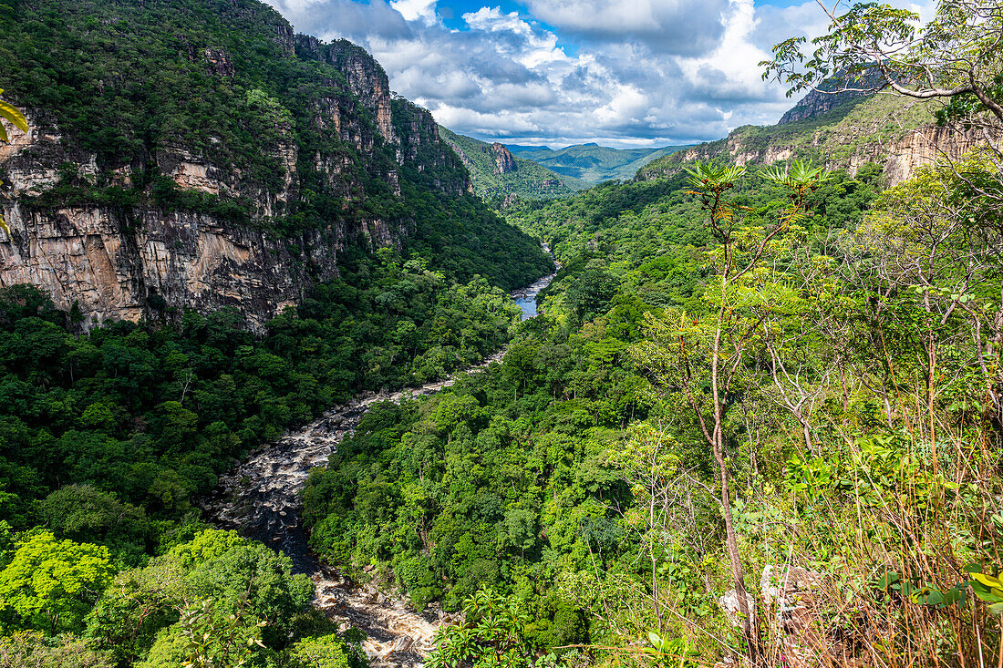 Trilha dos Santos e Corredeiras, Nationalpark Chapada dos Veadeiros, UNESCO-Weltkulturerbe, Goias, Brasilien, Südamerika