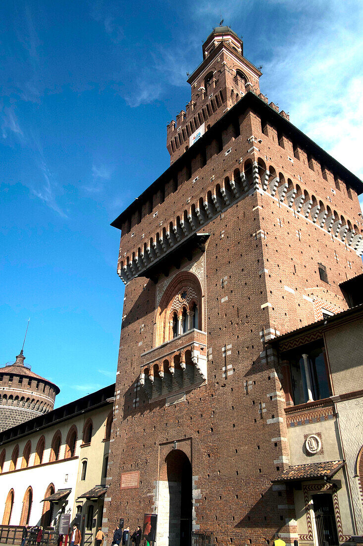 The Sforza Tower, Milan, Lombardy, Italy, Europe