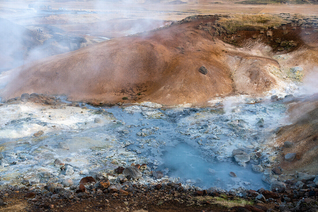 Seltun geothermisches Gebiet, Krysuvik, Reykjanes Halbinsel, Island, Polarregionen