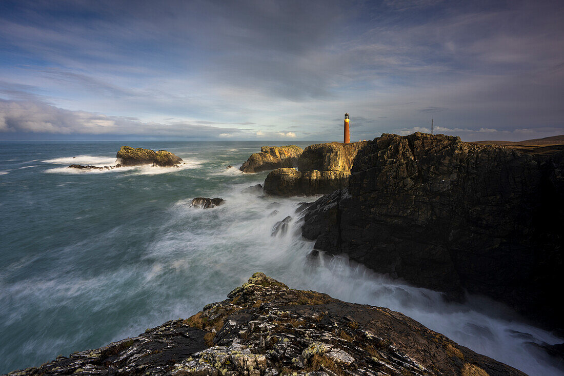 Butt of Lewis Leuchtturm, Isle of Lewis, Äußere Hebriden, Schottland, Vereinigtes Königreich, Europa