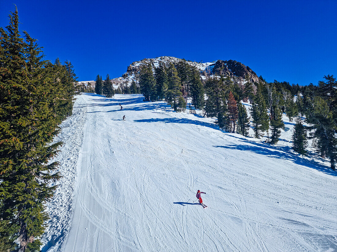 Skifahren, Mammoth Mountain, Kalifornien, Vereinigte Staaten von Amerika, Nordamerika