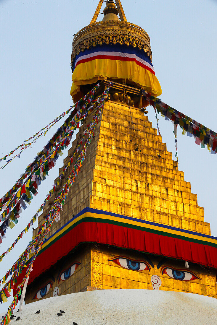Bodnath (Boudhanath) Stupa, die größte buddhistische Stupa in Kathmandu, UNESCO-Weltkulturerbe, Kathmandu, Nepal, Asien