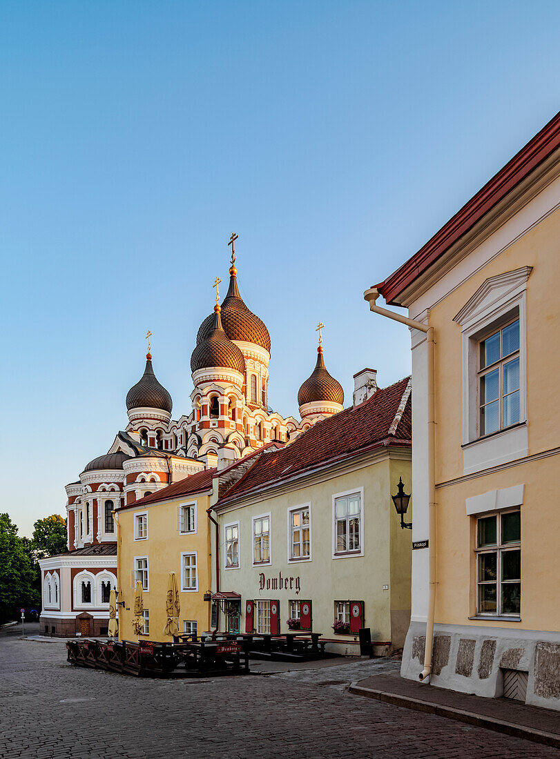 Blick auf die Alexander-Newski-Kathedrale, Altstadt, UNESCO-Welterbe, Tallinn, Estland, Europa