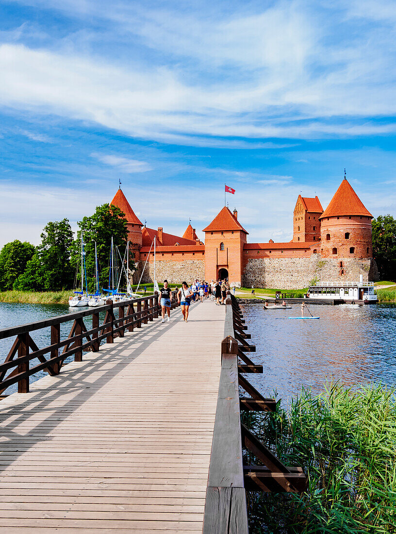 Burg auf der Insel Trakai, Galve-See, Trakai, Litauen, Europa