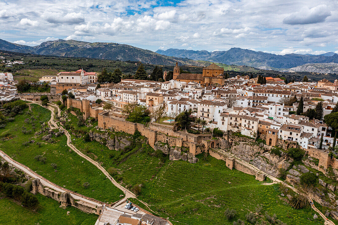 Luftaufnahme der historischen Stadt Ronda, Andalusien, Spanien, Europa