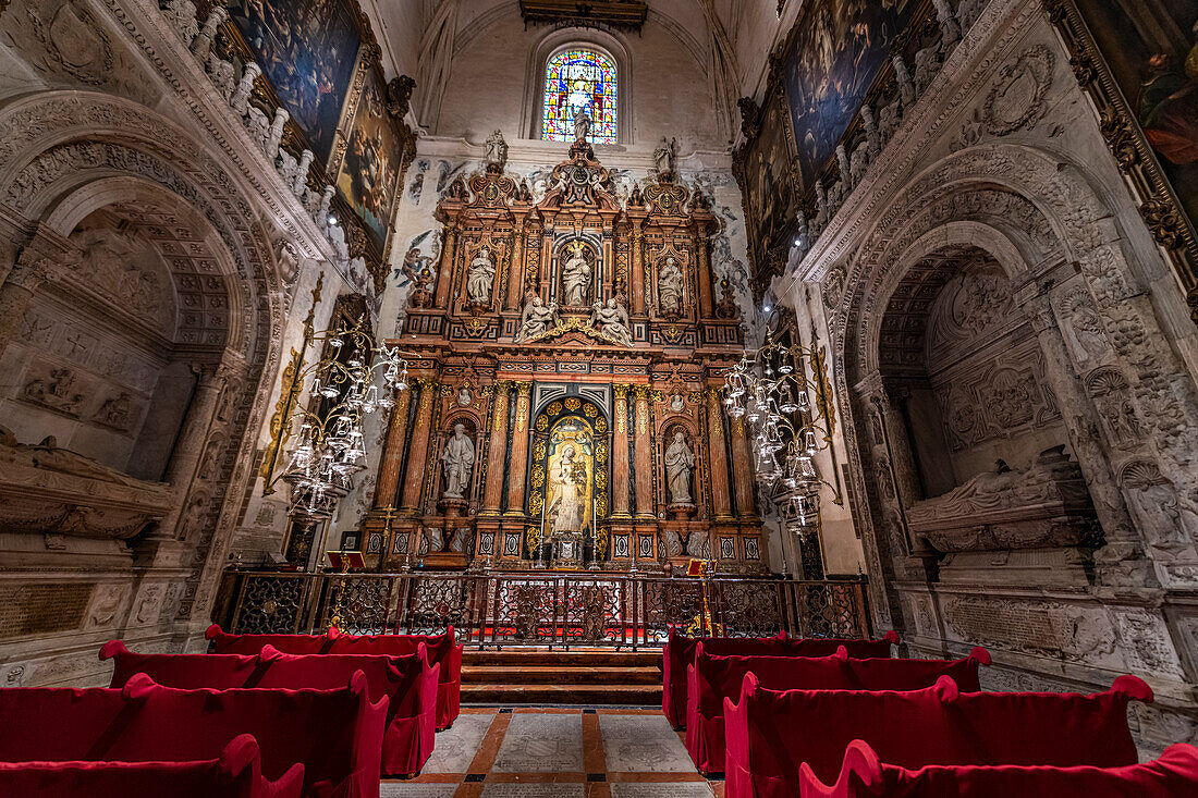 Innenraum, Kathedrale von Sevilla, UNESCO-Weltkulturerbe, Sevilla, Andalusien, Spanien, Europa