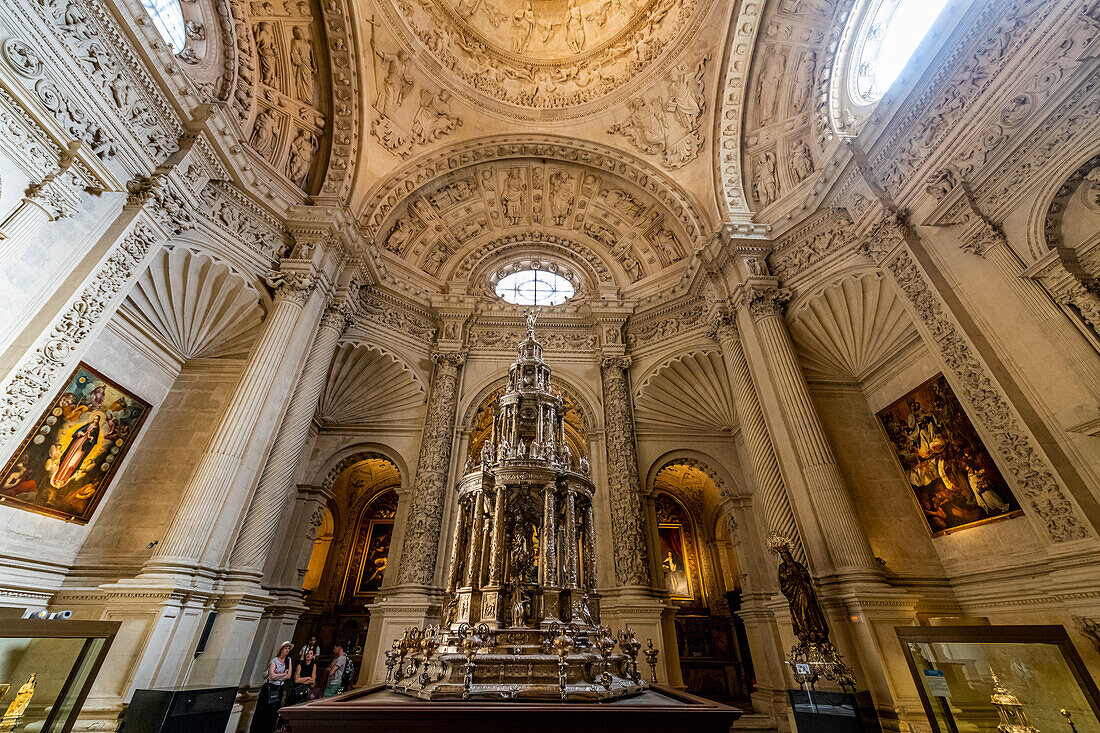 Interior of the Cathedral of Seville, UNESCO World Heritage Site, Andalucia, Spain, Europe