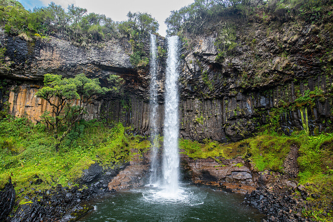 Chania-Wasserfälle, Aberdare-Nationalpark, Kenia, Ostafrika, Afrika