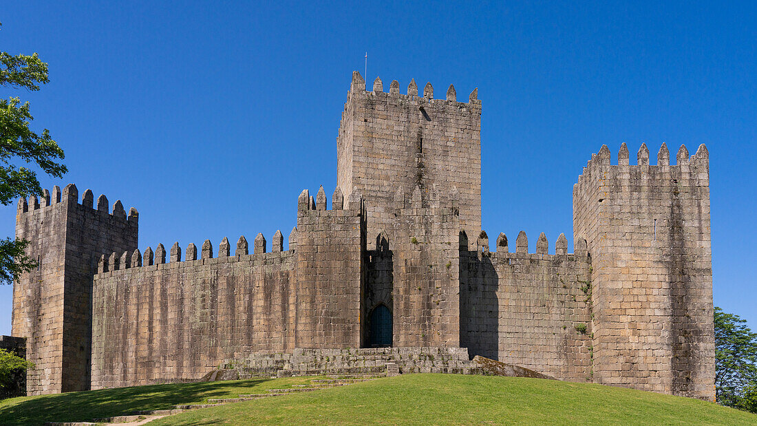 Burg von Guimaraes, UNESCO-Weltkulturerbe, Guimaraes, Norte, Portugal, Europa