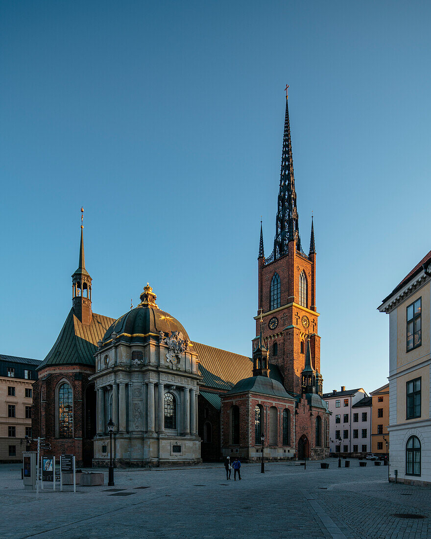 Außenansicht der Riddarholmen-Kirche, Gamla Stan, Stockholm, Södermanland und Uppland, Schweden, Skandinavien, Europa