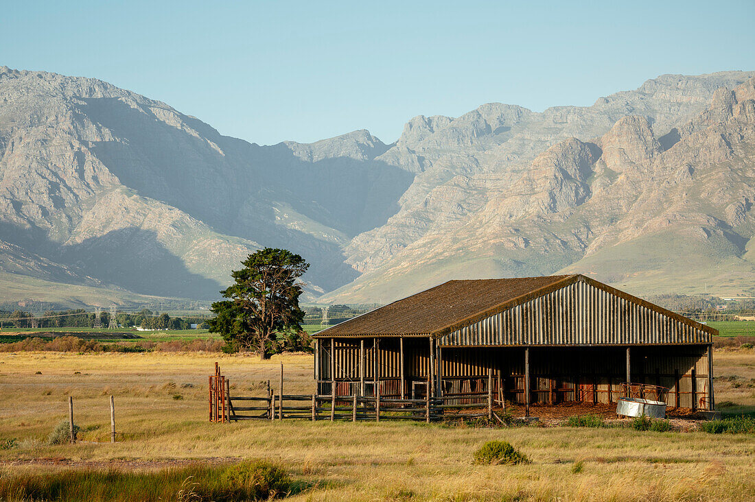 Farmgebäude bei Worcester, Westkap, Südafrika, Afrika