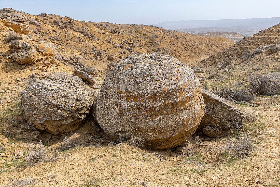 Steinkugeln, Torysh (Das Tal der Kugeln), Shetpe, Mangystau, Kasachstan, Zentralasien, Asien