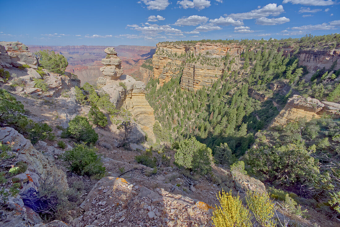 Blick auf die Formation "Duck On A Rock" am Nachmittag, Grand Canyon National Park, UNESCO Weltnaturerbe, Arizona, Vereinigte Staaten von Amerika, Nordamerika