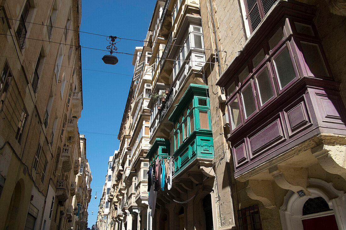 Straßenansicht, Valletta, Malta, Mittelmeer, Europa