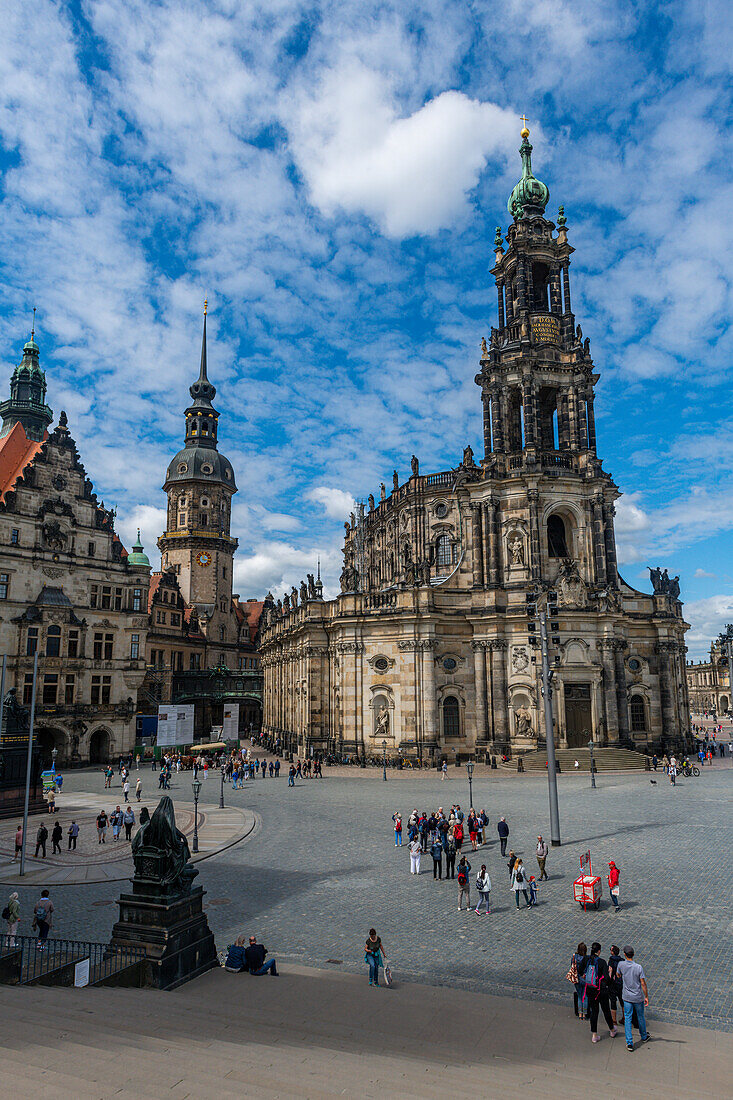 Römisch-katholische Kathedrale, Dresden, Sachsen, Deutschland, Europa