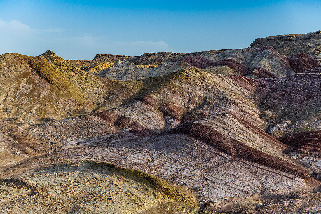 Vielfarbige Landschaft, Kyzylkup, Mangystau, Kasachstan, Zentralasien, Asien