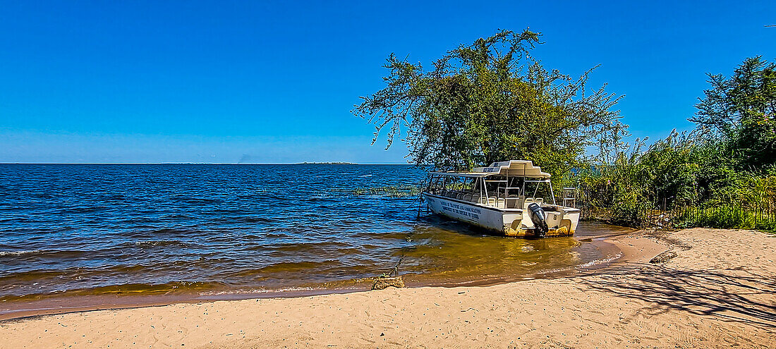 Lake Mweru, bordering Congo and Zambia, Africa