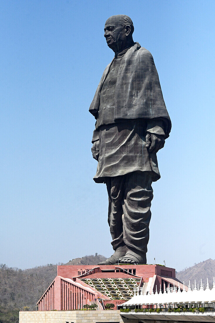 Die Statue der Einheit, Vallabhbhai Patel, Unabhängigkeitsaktivist, die höchste Statue der Welt, eröffnet im Oktober 2018, Kevadia, Gujarat, Indien, Asien