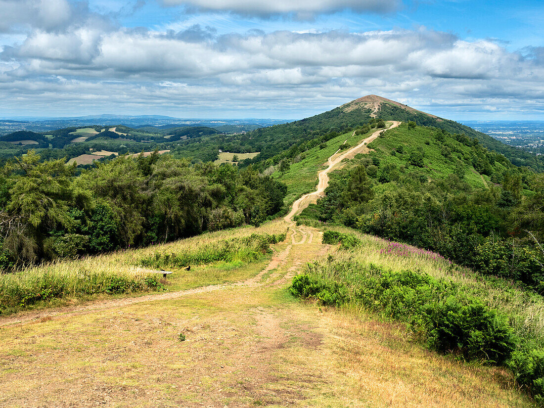 Worcestershire Beacon von Jubilee Hill in The Malverns, Worcestershire, England, Vereinigtes Königreich, Europa