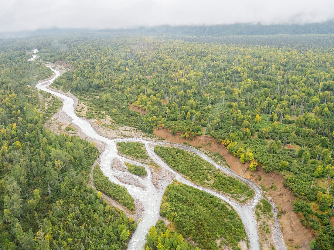 View of the braided river leading to … – License image – 13708630 ...