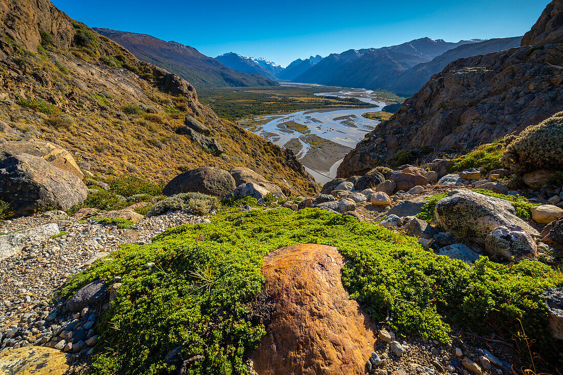 Aussicht vom Mirador Rio de las Vueltas, Nationalpark Los Glaciares, UNESCO-Weltnaturerbe, Patagonien, Argentinien, Südamerika