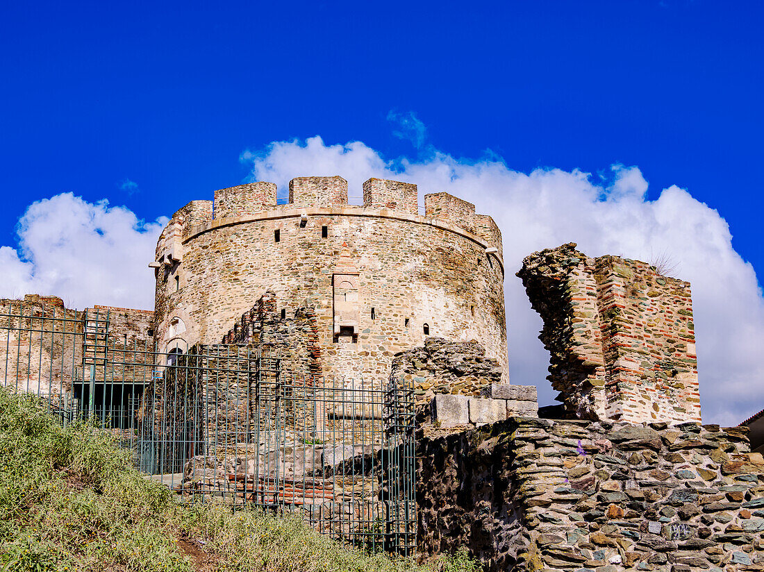 Trigonion Tower and City Walls, UNESCO World Heritage Site, Thessaloniki, Central Macedonia, Greece, Europe