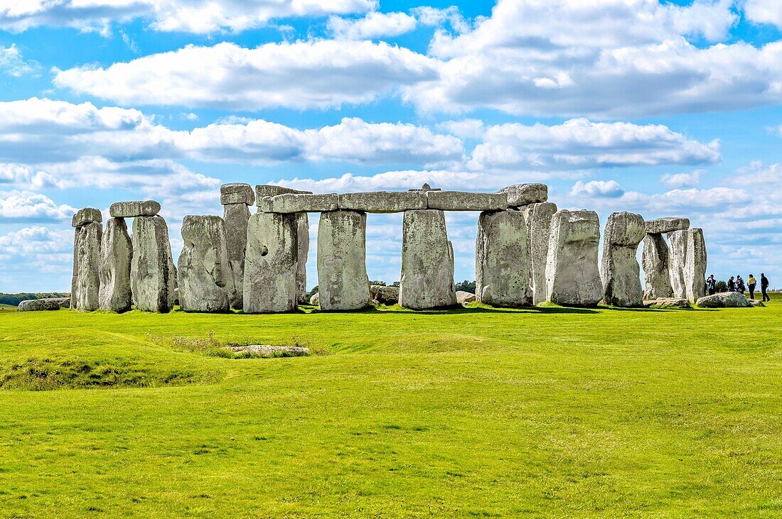 Prähistorisches Monument Stonehenge, UNESCO-Welterbe, bei Amesbury, Wiltshire, England, Vereinigtes Königreich, Europa
