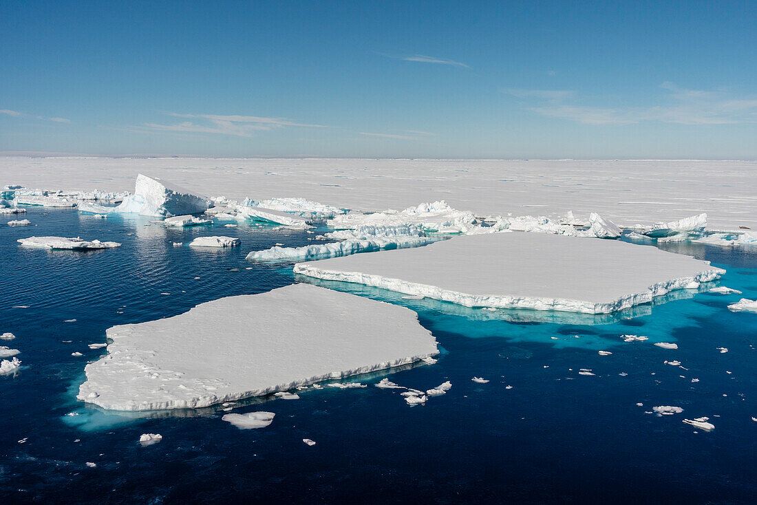 Eisberge, Larsen B-Schelfeis, Weddellmeer, Antarktis, Polarregionen