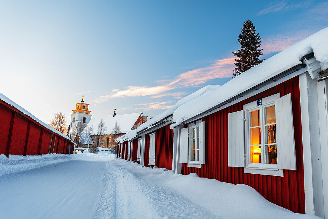 Old town of Gammelstad, UNESCO World Heritage Site, Lulea, Norrbotten, Norrland, Swedish Lapland, Sweden, Scandinavia, Europe