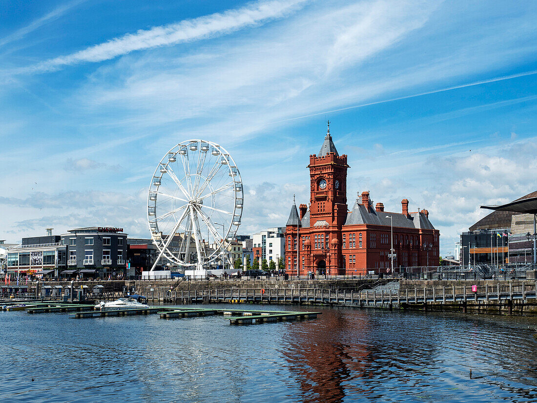 Pier Head Building in Cardiff Bay, Cardiff, Wales, Vereinigtes Königreich, Europa