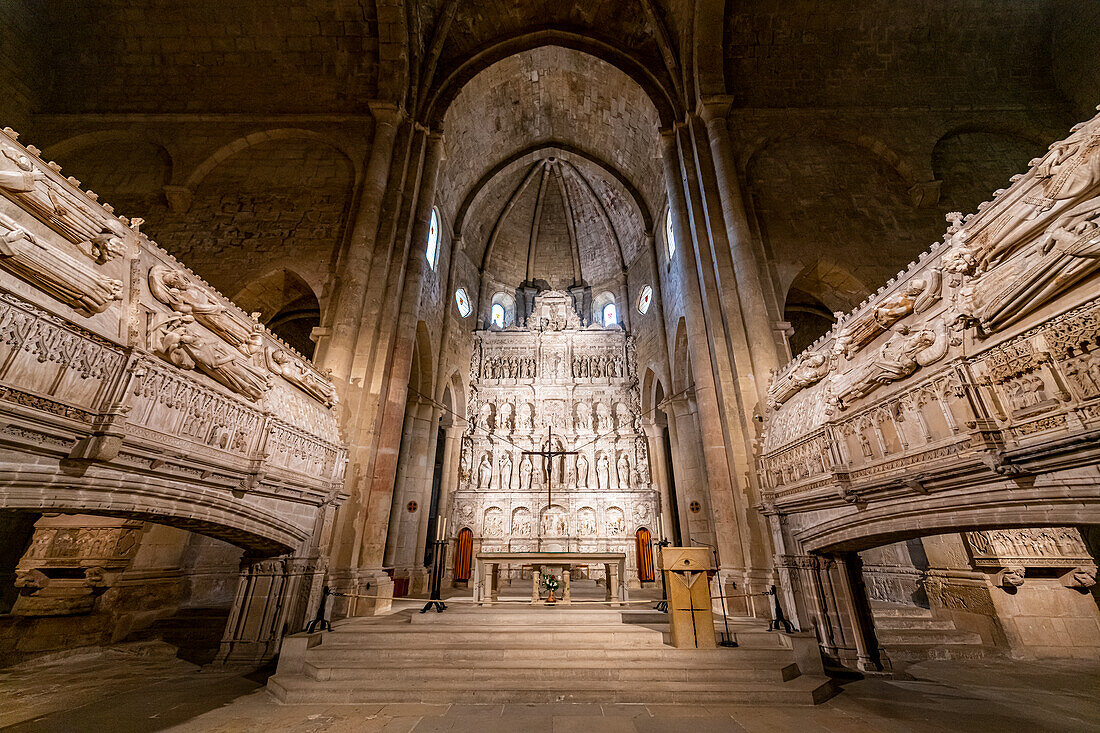 Royal Pantheon, Poblet Abbey, UNESCO World Heritage Site, Catalonia, Spain, Europe