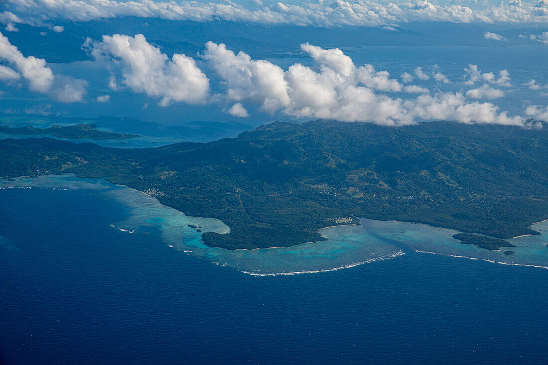 Aerial of Vanua Levu, Fiji, South Pacific, Pacific