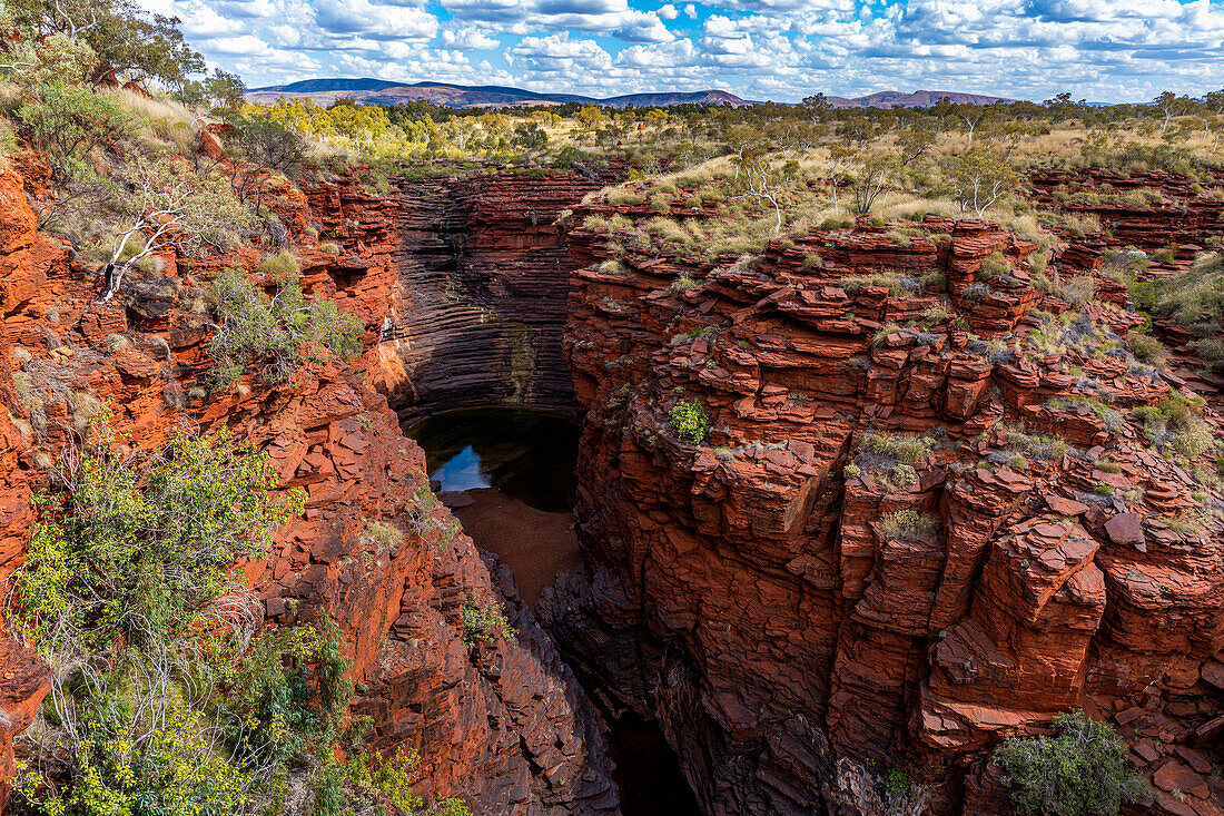 Aussichtspunkt der Joffre-Schlucht, Karijini-Nationalpark, Westaustralien, Australien, Pazifik