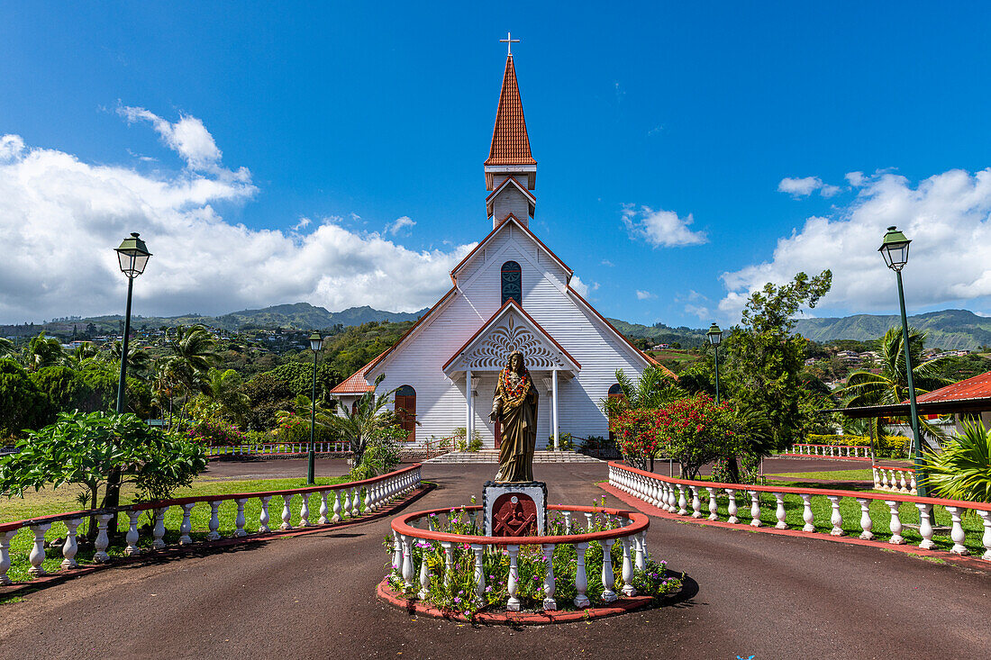 Katholische Kathedrale von Papeete, Tahiti, Gesellschaftsinseln, Französisch-Polynesien, Südpazifik, Pazifik