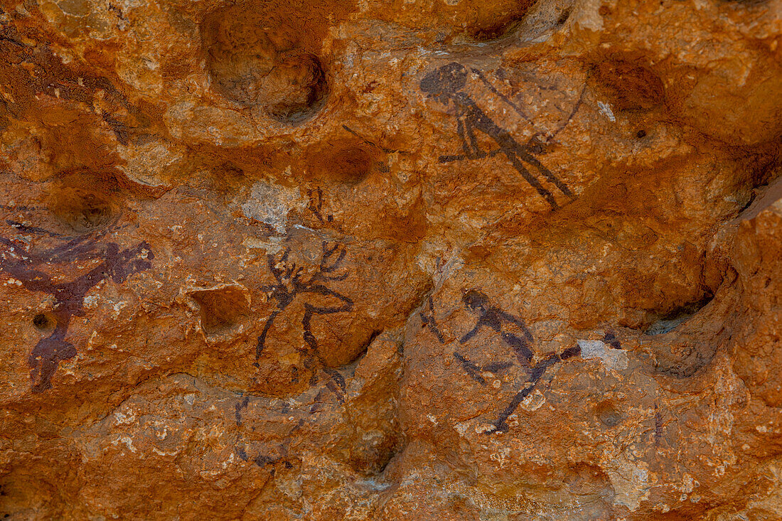 Rock art of the Iberian Mediterranean Basin, UNESCO World Heritage Site, Ulldecona, Catalonia, Spain, Europe