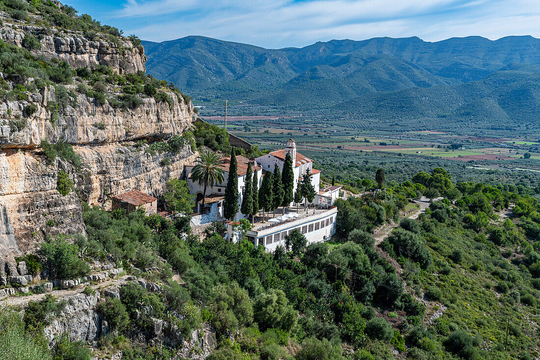 Ermita de la Pietat, Felskunst des iberischen Mittelmeerbeckens, UNESCO-Welterbe, Ulldecona, Katalonien, Spanien, Europa