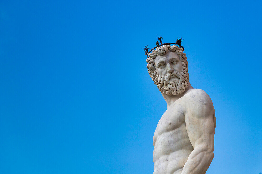 Der Neptunbrunnen, Piazza della Signoria, Florenz, UNESCO-Weltkulturerbe, Toskana, Italien, Europa