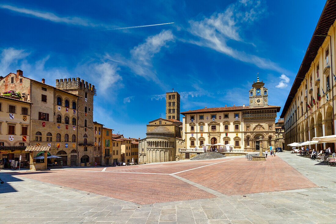Pieve di Santa Maria, Palazzo della Fraternita?dei Laici, Piazza Grande, Arezzo, Toskana, Italien, Europa