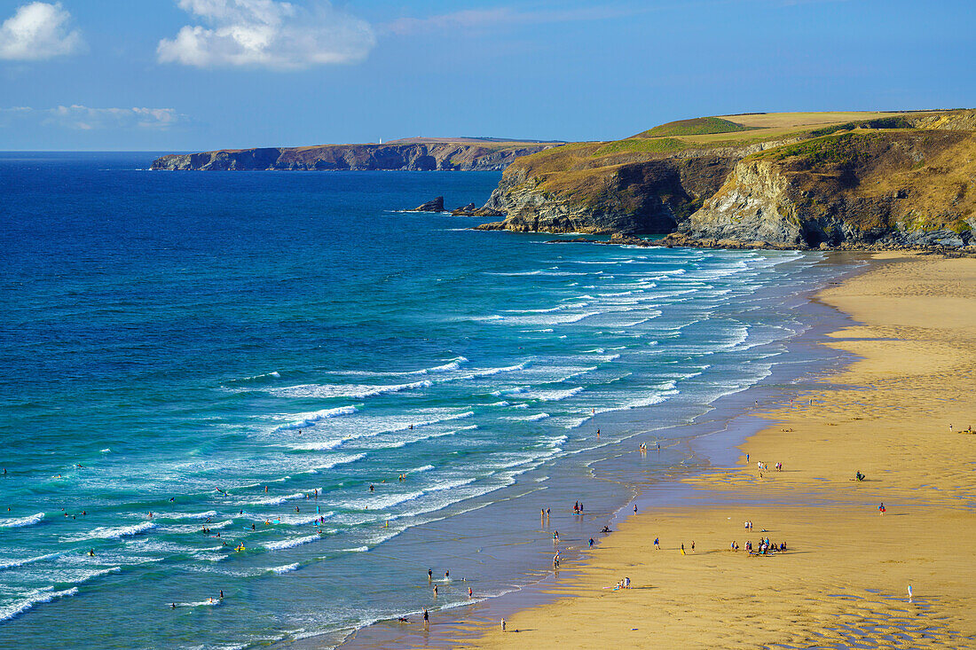 Watergate Beach, Newquay, Cornwall, England, Vereinigtes Königreich, Europa