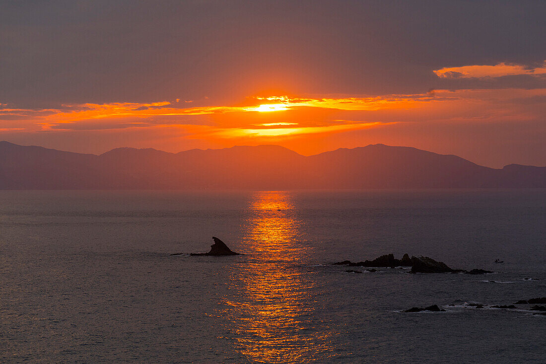 Sunset, Punta Ala, Tuscany, Italy, Europe
