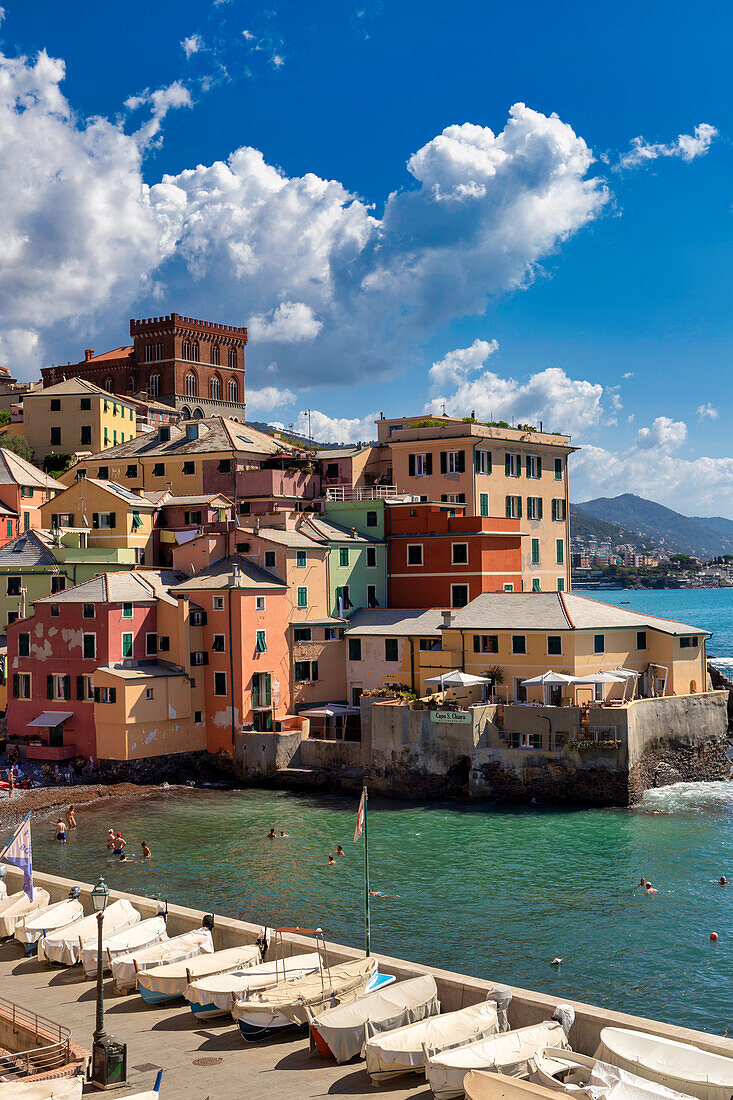 Das typische Boccadasse-Viertel, Genua, Ligurien, Italien, Europa