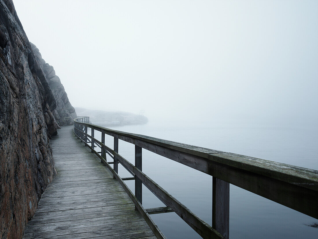 Wooden path at sea