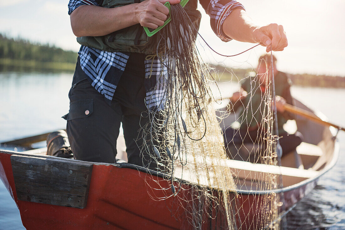 Fishing at lake