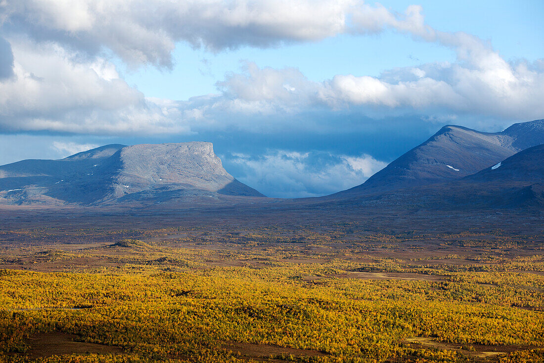 Landscape with mountains on background