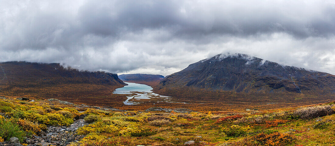 Lake in rolling landscape