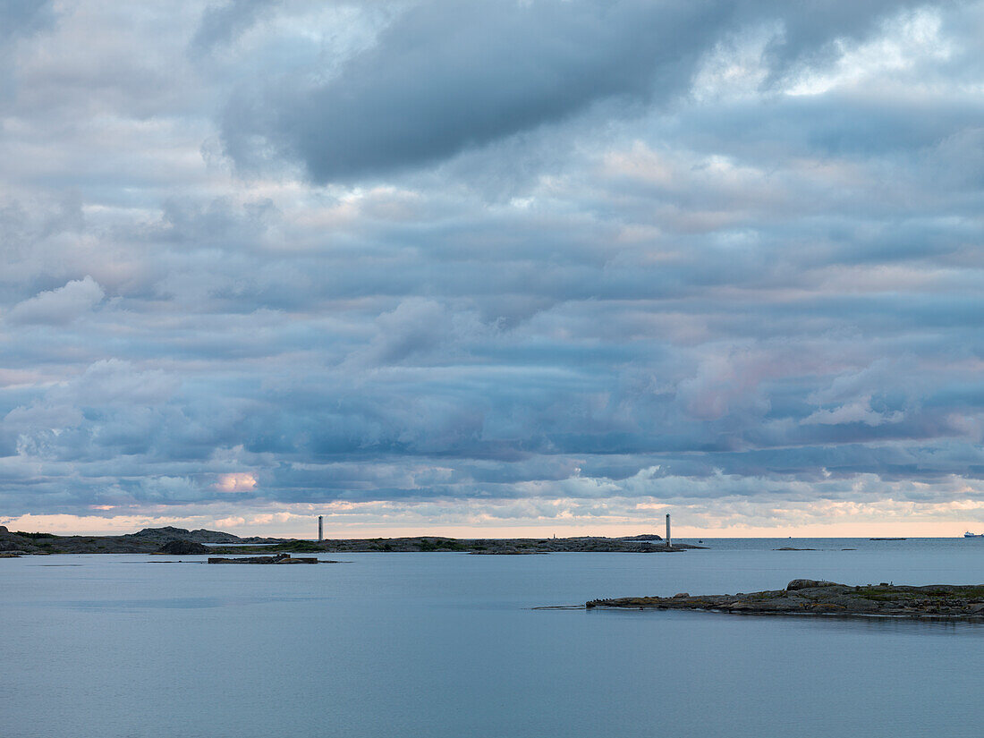 Rocky coast at dusk