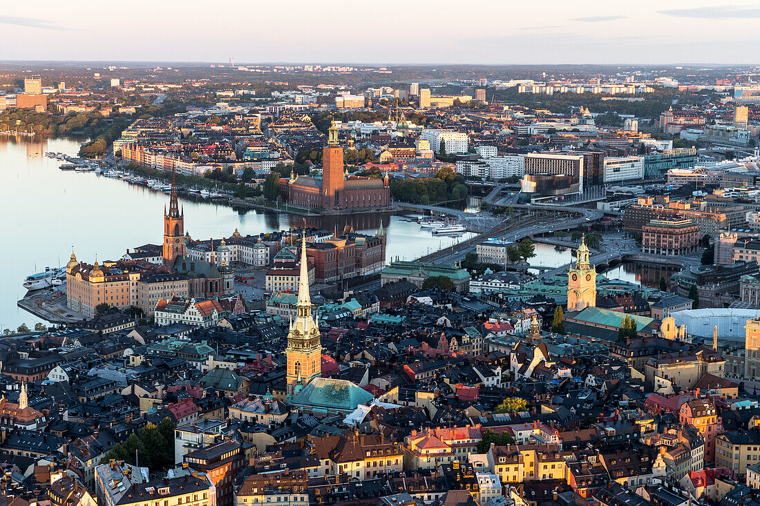 Aerial view of Stockholm old town, Sweden