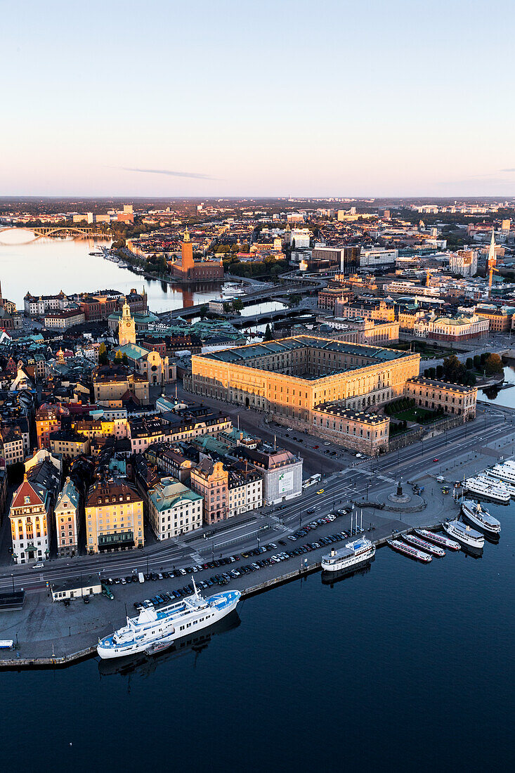 Luftaufnahme der Altstadt von Stockholm, Schweden