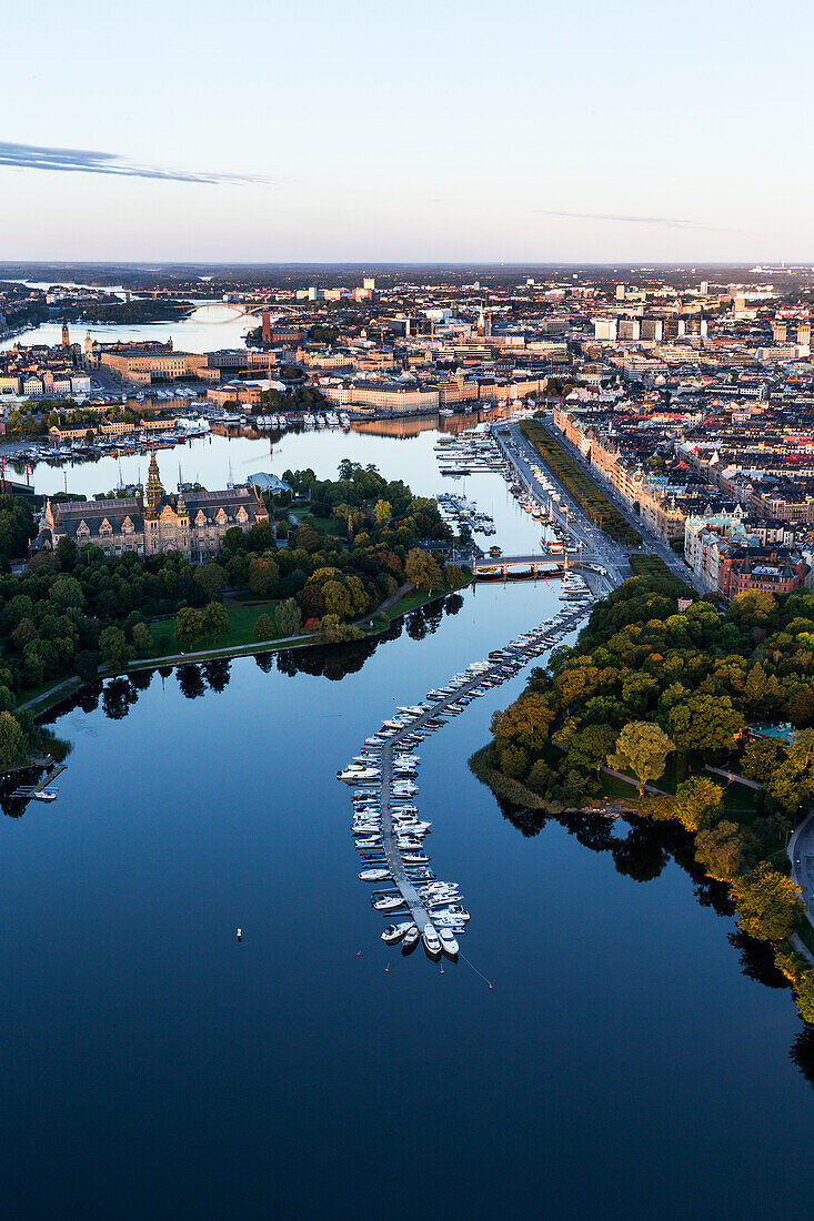 Aerial view of Stockholm old town, Sweden