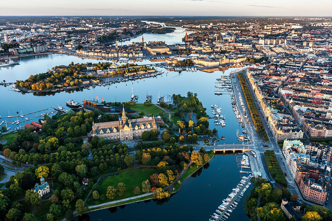 Luftaufnahme des Nordischen Museums, Stockholm, Schweden